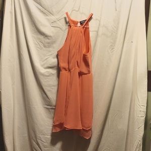 Bebe Short Formal Coral Tangerine Dress 6
